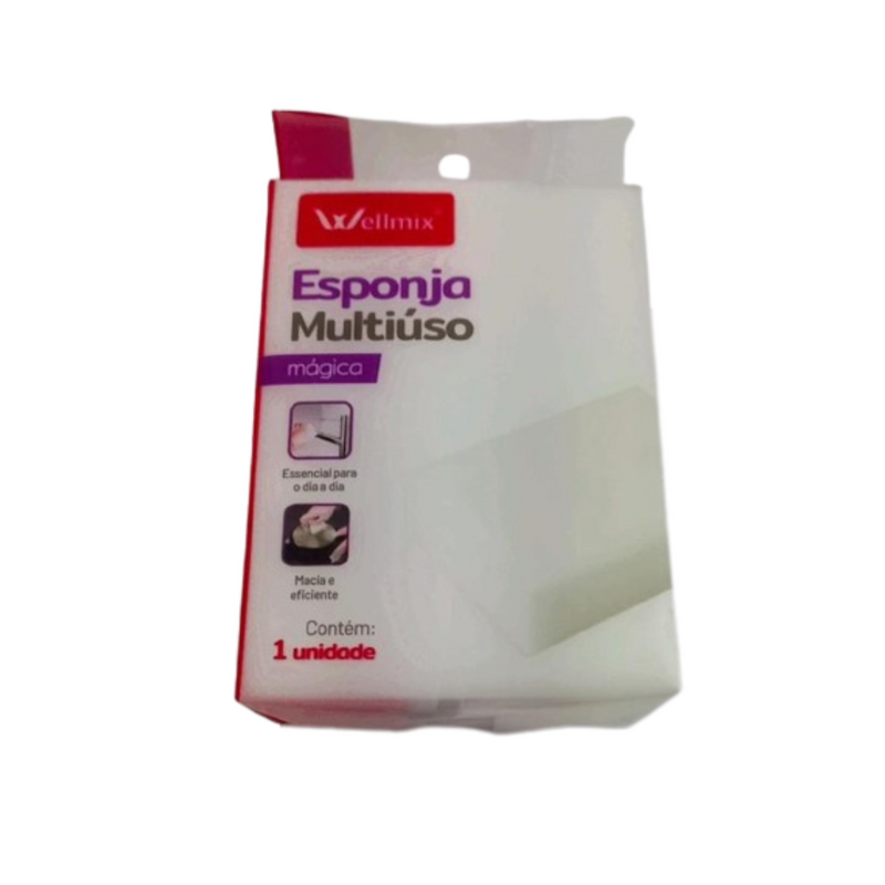 Kit 10 Esponja Mágica Multiúso Melamina Tira Mancha 12X7X3CM